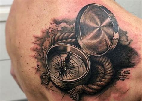 125 Best Compass Tattoos For Men Cool Design Ideas 2022 Compass Tattoo Compass Tattoo Men