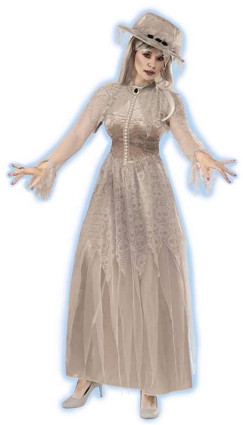 Adult Spooky Spirit Haunted Mansion Victorian Ghost Bride Halloween Costume Ebay