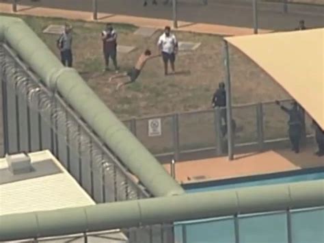 cobham youth justice centre inmates climb on roof police called cairns post