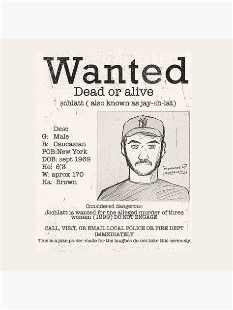 Jschlatt Bags Jschlatt Fake Wanted Poster All Over Print Tote Bag