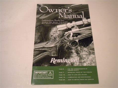 Remington Seven And Bolt Action Rifle Owners Manual Free