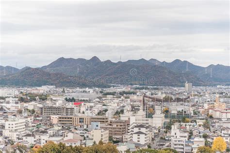 Luchtmening Van De Woonplaats Van Himeji De Stad In Van Het Kasteel Van Himeji In Hyogo Kansai