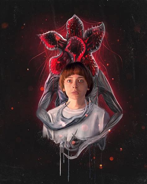 Stranger Things Will & Demogorgon by freyabettsart, Freya Betts, Will