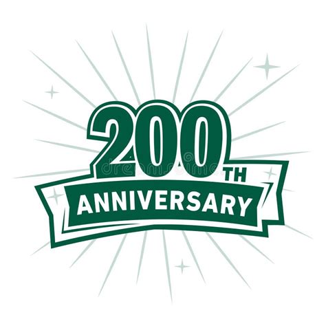 200 Years Celebrating Anniversary Design Template 200th Anniversary