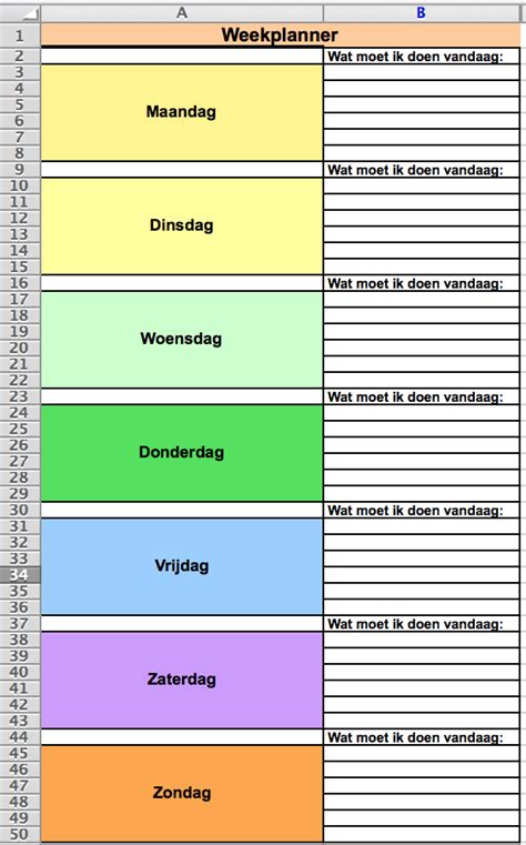 Agenda Kalender Weekrooster En Weekplanning Maken In Excel