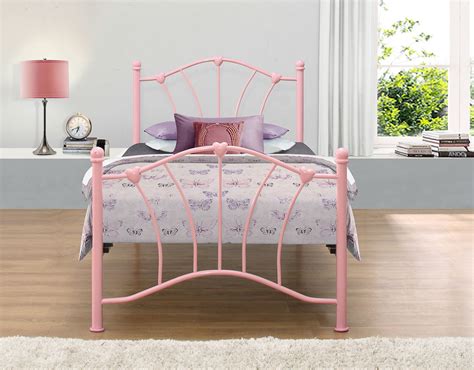 Birlea Sophia Pink Single 3ft 90cm Girls Metal Bed Frame 5060307681048