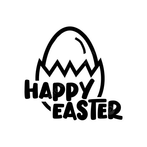 Happy Easter Symbol Vector Black And White Color Easter Drawing Color Drawing Happy Easter