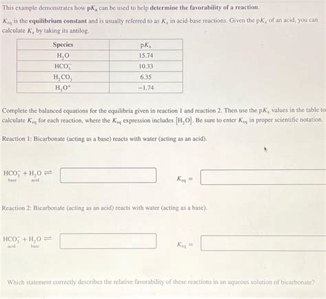 Solved This Example Demonstrates How Pka Can Be Used To Help Chegg Com