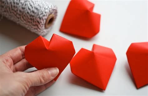 3d Origami Hearts How About Orange