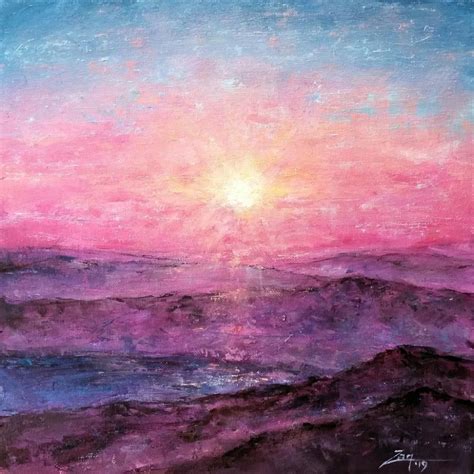 Purple Sunset Art Art Painting By Twinktrin On Deviantart 694