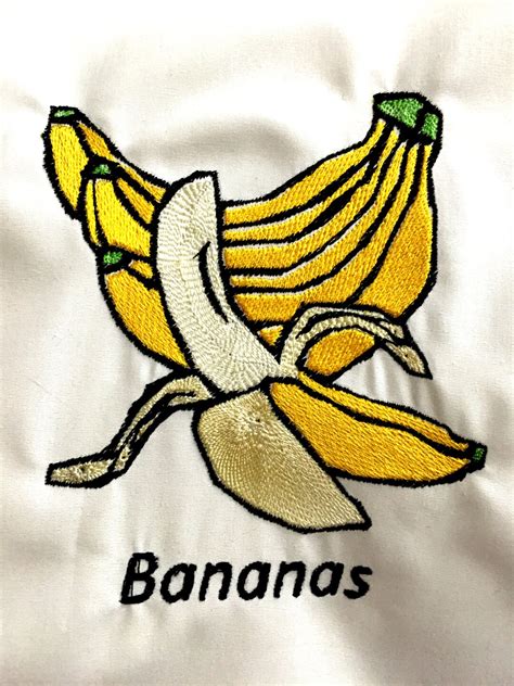 Bananas Machine Embroidery Pattern Embroidery Design Digital Etsy