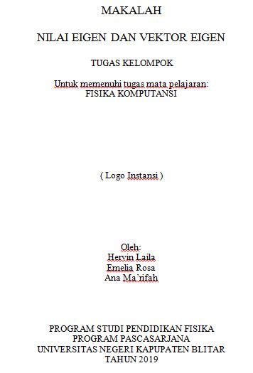 8 Jenis Contoh Penulisan Cover Makalah Yang Benar – SURATKU.ID