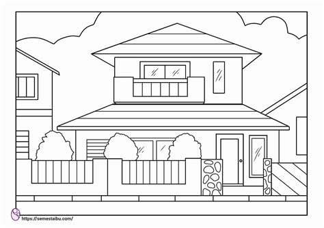 Gambar Rumah Untuk Mewarnai Anak Tk - MasterWarna.com