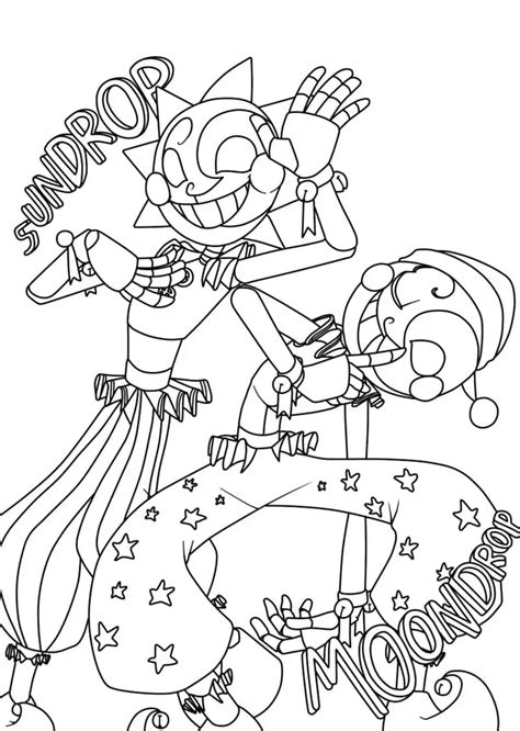 Happy Moondrop Fnaf Coloring Pages Coloring Cool