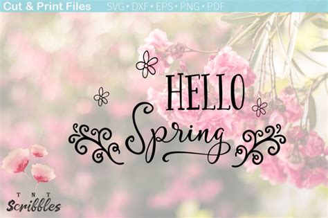 Hello Spring By TheHungryJPEG | TheHungryJPEG.com
