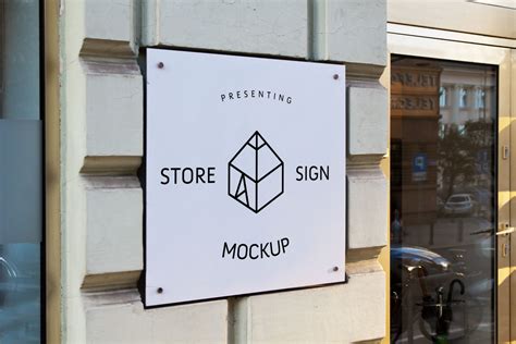 Free Store Signs Mock Up 2 On Behance