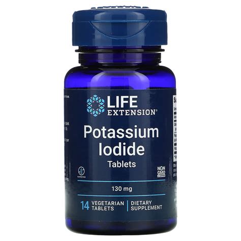 Life Extension Comprimidos de Iodeto de Potássio 130 mg 14 Comprimidos