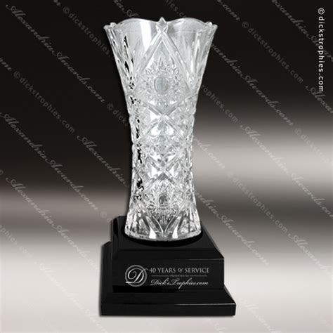 Crystal Cup Black Accented Royal Glass Vase Trophy Award Cup Trophy Awards