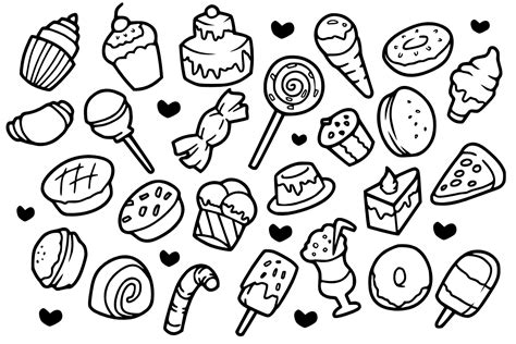 25 Sweet Cake Doodles 159631 Illustrations Design Bundles