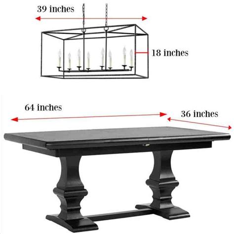 Chandelier Size Guide - Design Morsels in 2020 | Dining table black