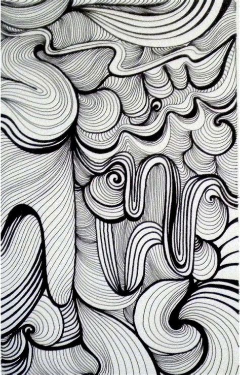 Contour Lines Tangle Art Zentangle Drawings Zentangle Patterns
