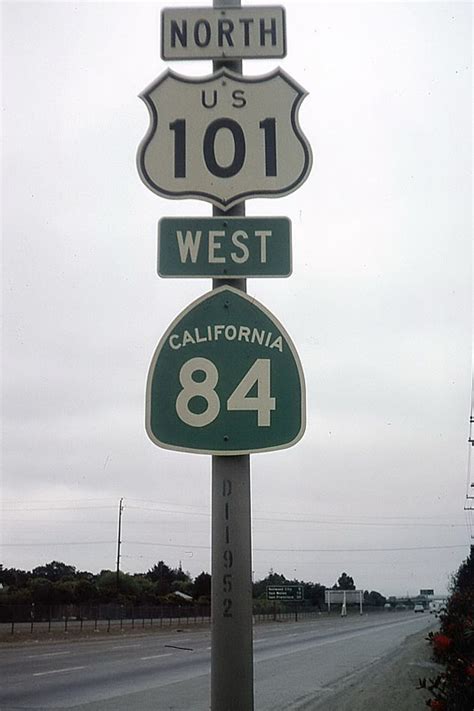 California U S Highway 101 And State Highway 84 Aaroads Shield