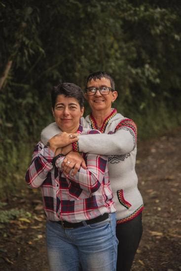 Older Lesbian Couple On A Date In The Woods Photos By Canva