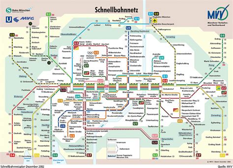 Suburban trains, underground and regional trains in mvv network. Pläne des MVV-Schnellbahnnetzes von 1972 bis heute - U ...