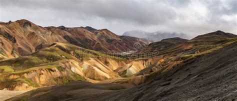 Landscape View Of The Fields Of The Highland Region Iceland With