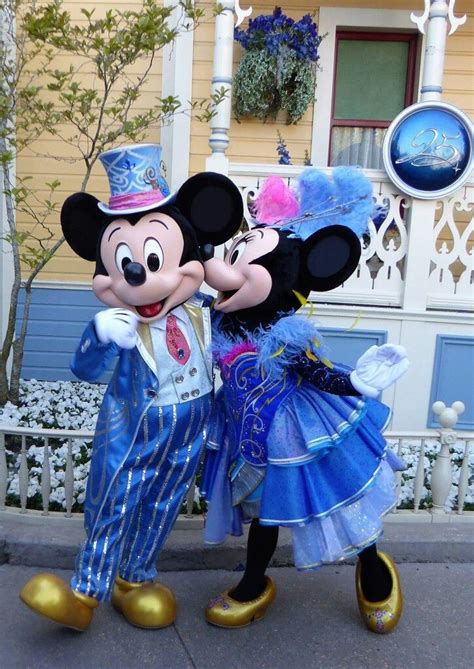 Mickey And Minnie Mouse Celebrating The 25th Anniversary Of Disneyland