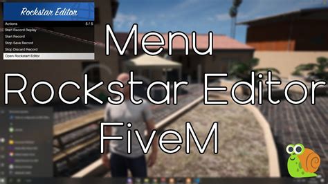 Menu Rockstar Editor Rageui Fivem Youtube