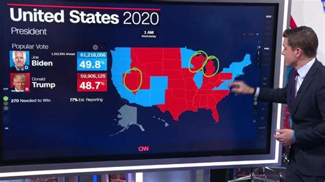 Electoral Map Shows How Election Results Shifted Towards Biden Cnn Video