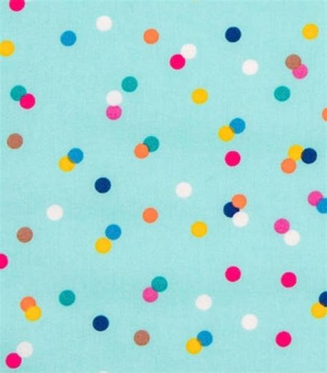 Blue Polka Dot Confetti Fabric Cotton Fabric Dot Fabric Etsy