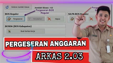 Cara PERGESERAN ANGGARAN pada ARKAS 2.05, Beserta hal hal yang tidak