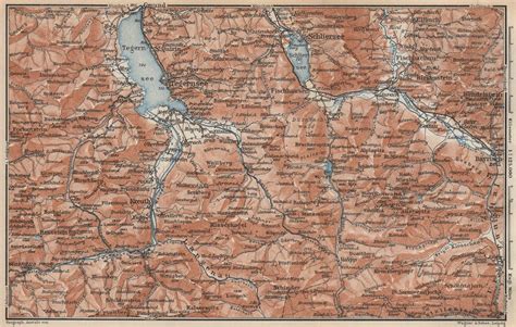 Berchtesgaden Environs Topo Map Hallein Bayern Berchtesgadener Land 1927