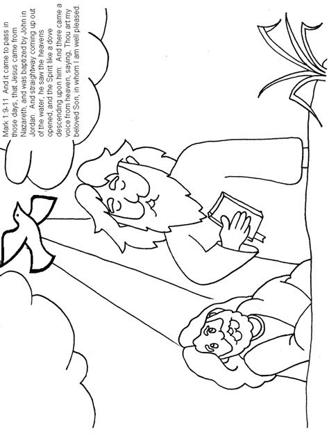 Free Jesus Baptism Coloring Pages Download Free Jesus Baptism Coloring