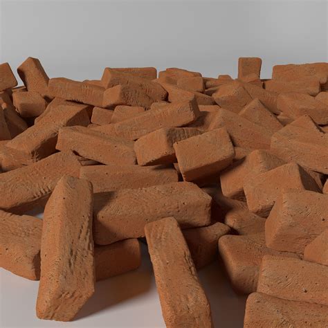 3D Detailed clay Brick | CGTrader