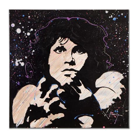 Kat Signed Jim Morrison Break On Through 30x30 Original Acrylic