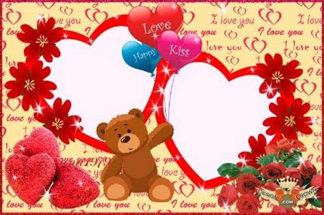 12 Cute Bears Photoshop Frame Png Images Valentine Day Frames