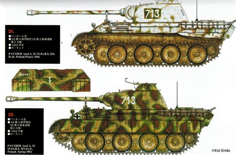 PANTHER CAMOUFLAGE MARKINGS PzKpfw V German WWII Tank Ground Power Bk