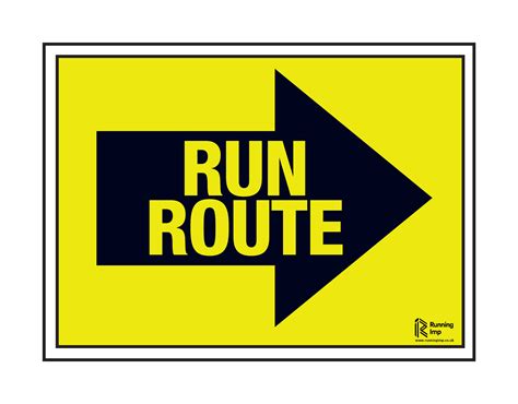 Run Route Right Arrow Event Sign Running Imp Running Imp