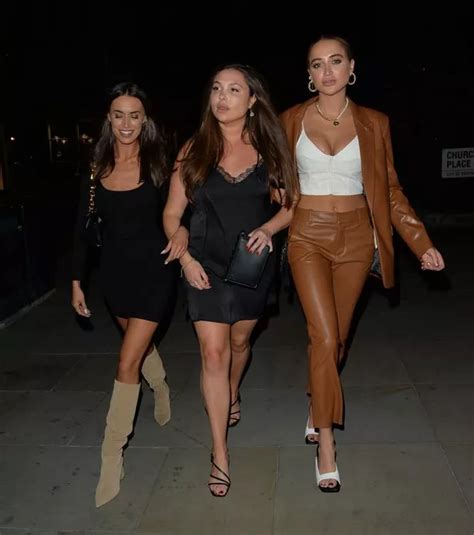 towie s fran parman stuns in black on night out with georgia harrison who unveils results of