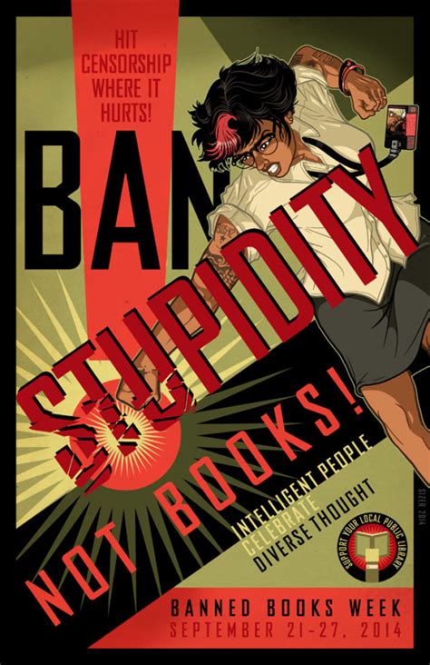 banned books week poster 2014 sizer design illustration