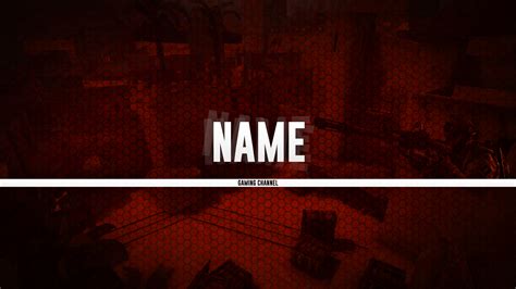 Gaming Banner Template Free Red Gaming Youtube Banner Template