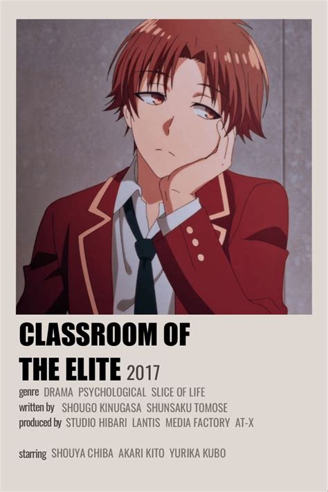 Classroom Of The Elite Classroom Of The Elite Anime Poster Anime