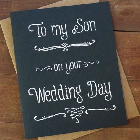While your mom might tell you that the best gifts in life are free that's exactly why you need to check out these gifts for mom from her son to treat your mama. To My Son On Your Wedding Day Wedding Day Card by ...