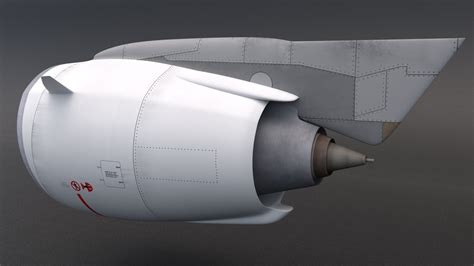 Jet Engine 3d Model Dae Fbx Obj Aircraft Turbofan Airplane Turbine