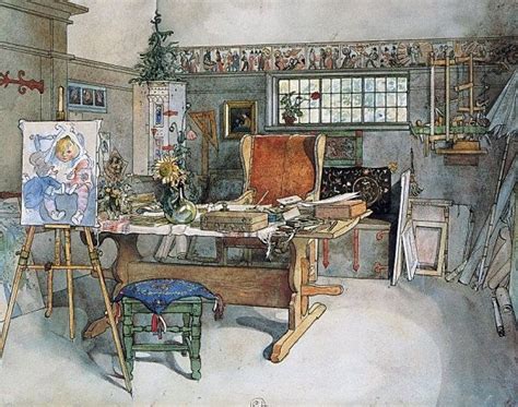 Fine Art Print Of Interior By Carl Larsson Of Art Studio 1895 Etsy Uk