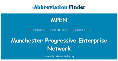 Mpen Definition Manchester Progressive Enterprise Network