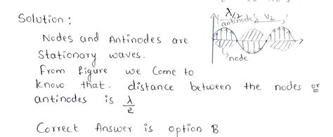 Distance Between Successive Nodes Or Antinodes Is